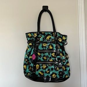 BETSEY JOHNSON SEQUIN ANIMAL PRINT BAG